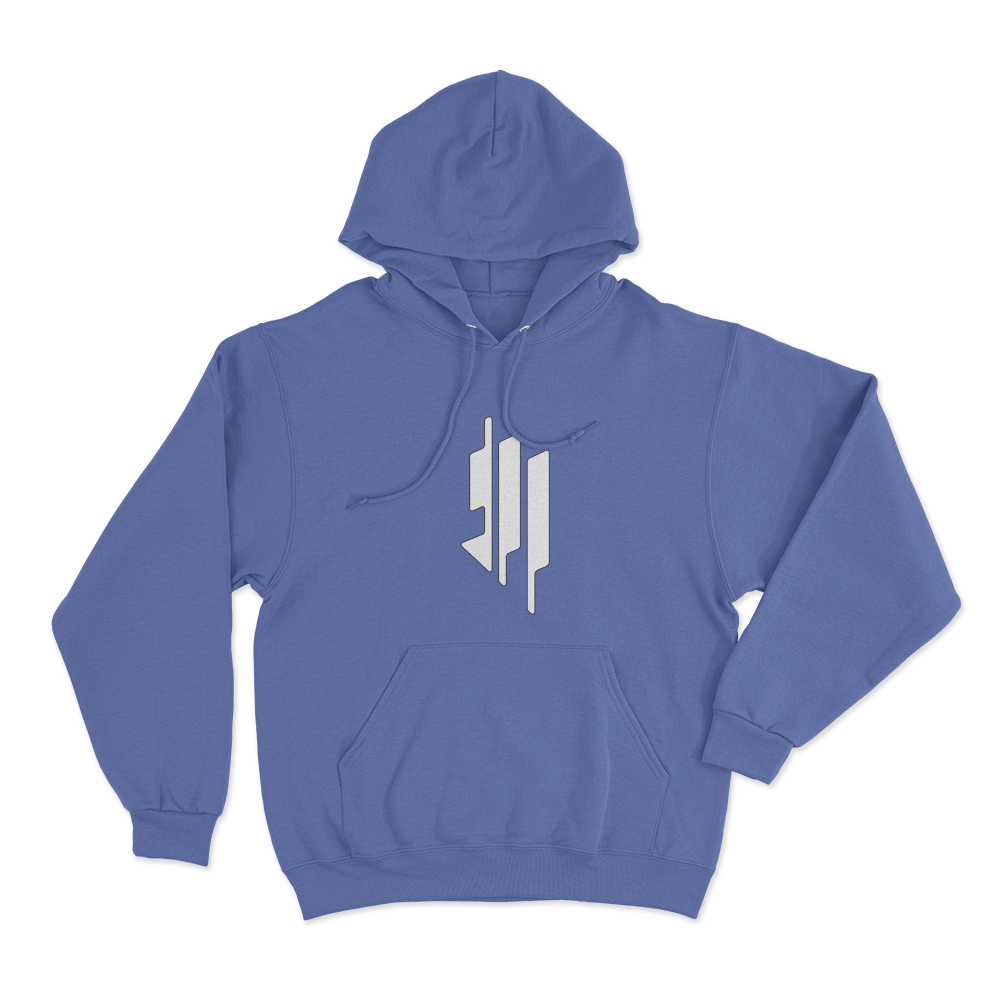 Classic Skrillex Logo Unisex Hoodie Blue Classic Skrillex Logo Unisex Hoodie Blue