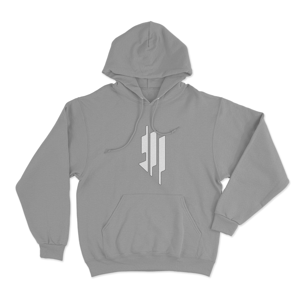 Classic Skrillex Logo Unisex Hoodie Grey Classic Skrillex Logo Unisex Hoodie Grey