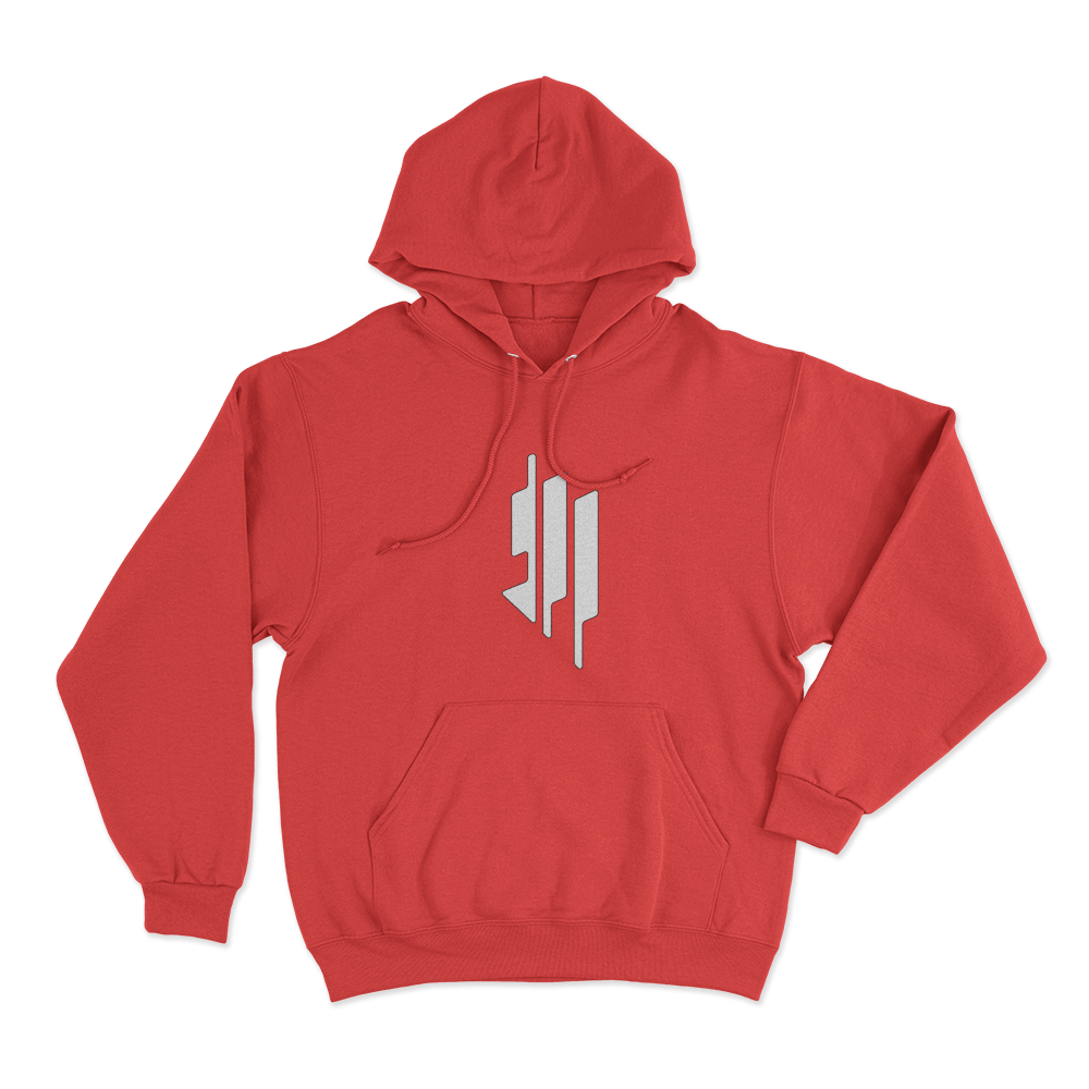 Classic Skrillex Logo Unisex Hoodie Red Classic Skrillex Logo Unisex Hoodie Red