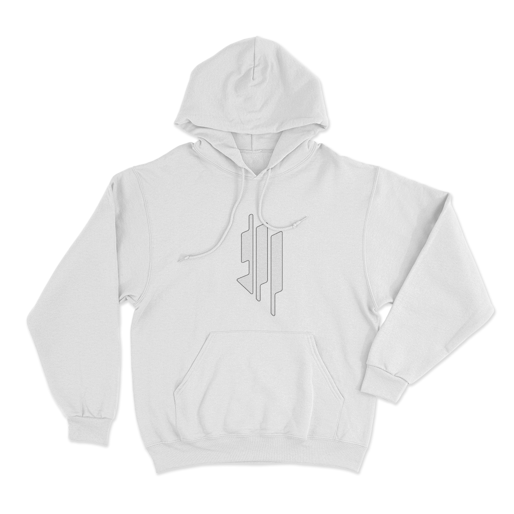 Classic Skrillex Logo Unisex Hoodie White Classic Skrillex Logo Unisex Hoodie White