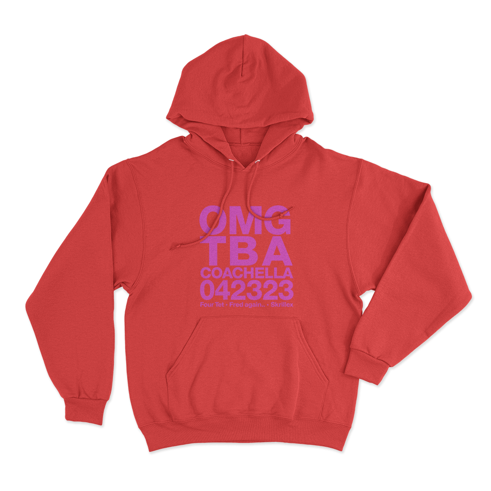 Skrillex OMG ТВА Unisex Hoodie Red Skrillex OMG ТВА Unisex Hoodie Red