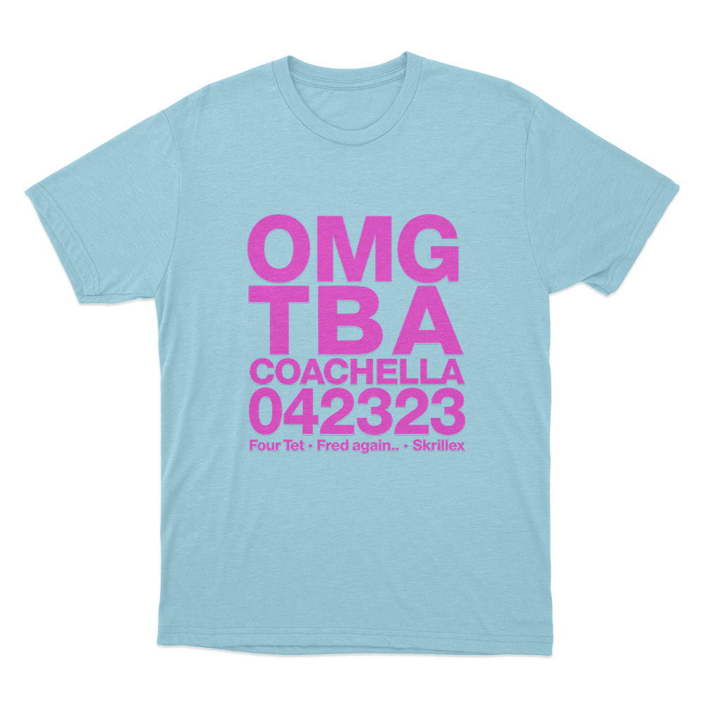 Skrillex OMG ТВА Unisex T Shirt Sky Blue Skrillex OMG ТВА Unisex T Shirt Sky Blue