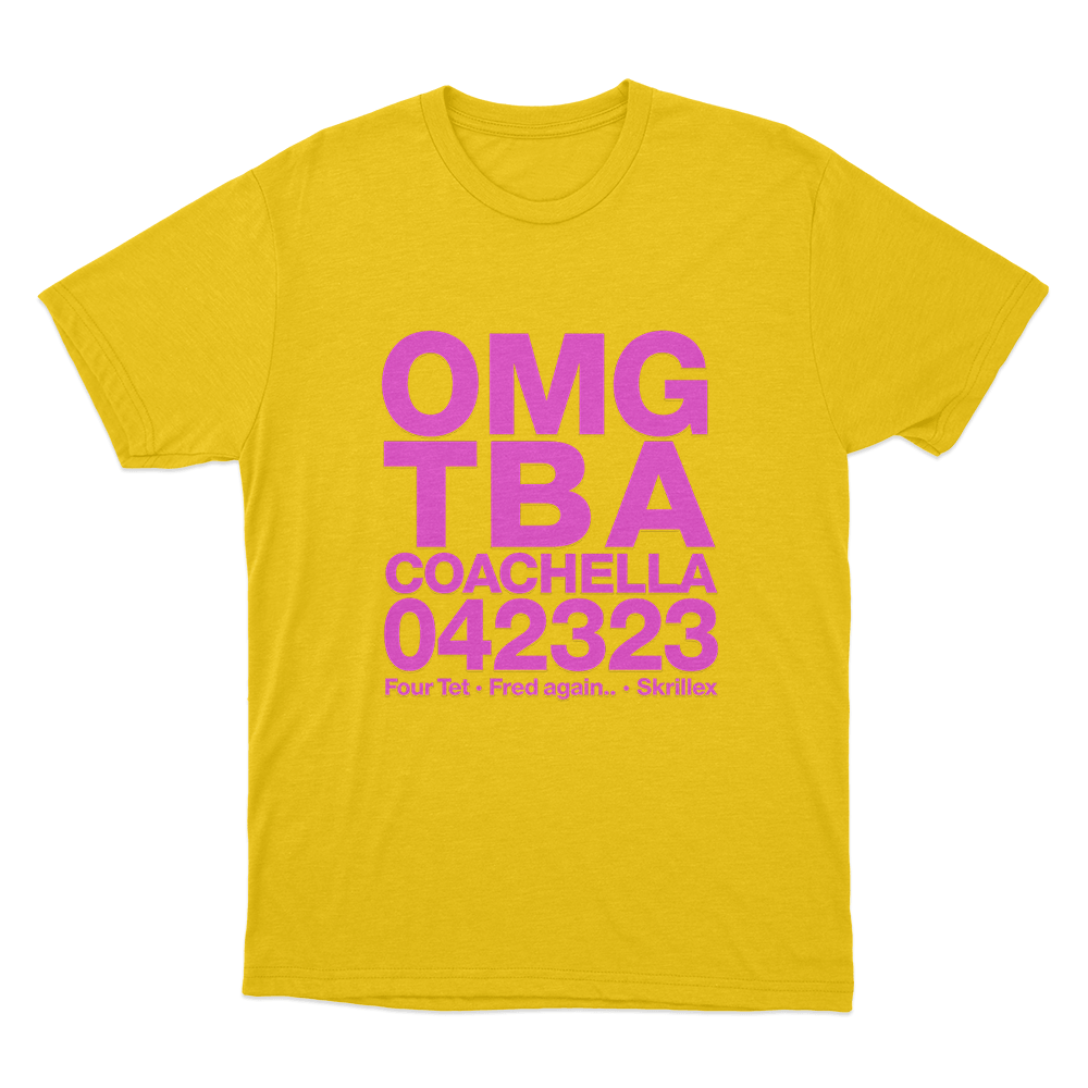 Skrillex OMG ТВА Unisex T Shirt Yellow Skrillex OMG ТВА Unisex T Shirt Yellow
