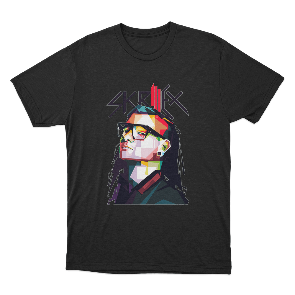 Skrillex Portrait Unisex T Shirt Black Skrillex Portrait Unisex T Shirt Black
