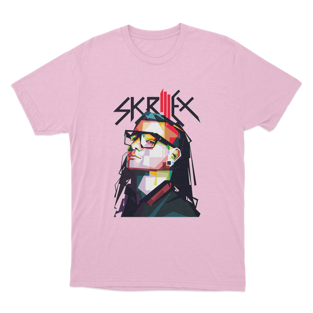 Skrillex Portrait Unisex T Shirt Pink Skrillex Portrait Unisex T Shirt Pink