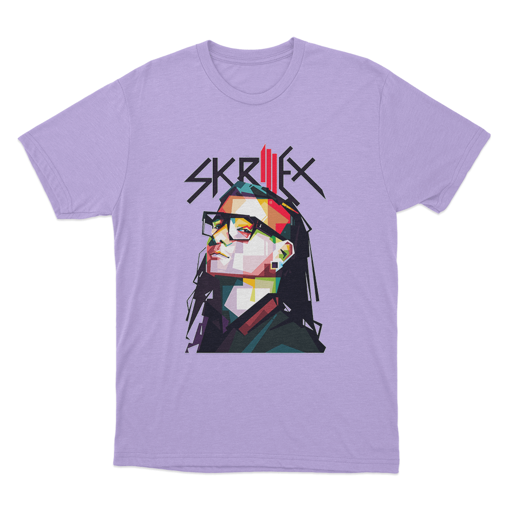 Skrillex Portrait Unisex T Shirt Purple Skrillex Portrait Unisex T Shirt Purple