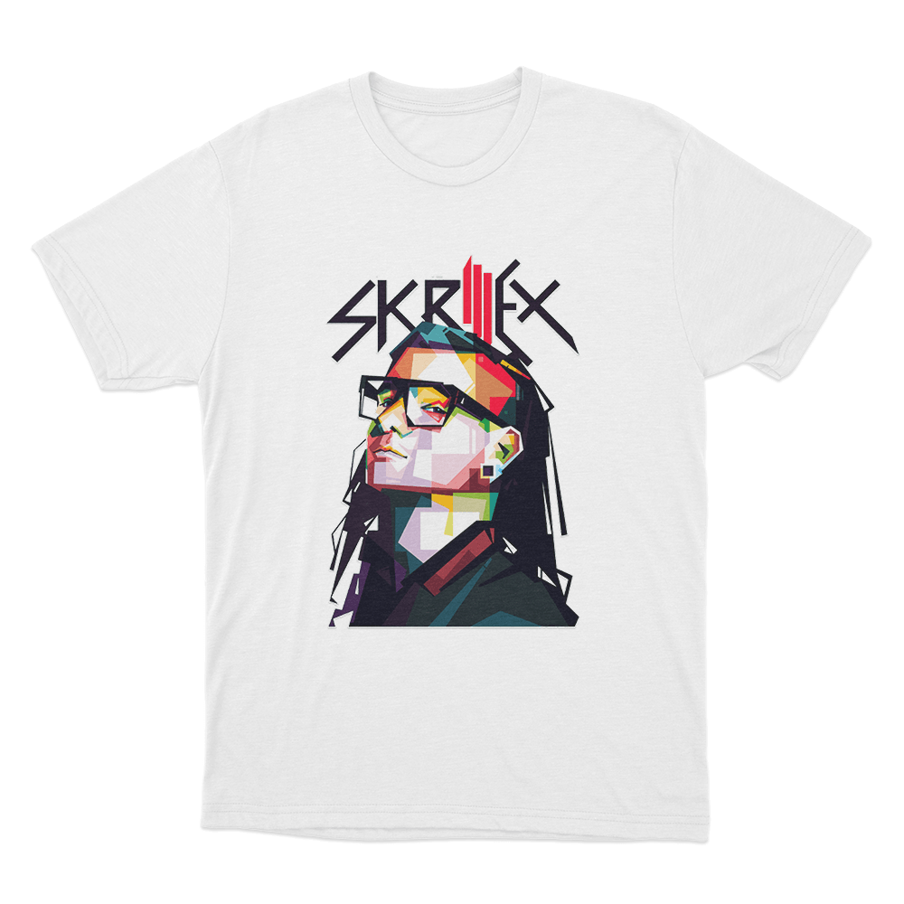 Skrillex Portrait Unisex T Shirt White Skrillex Portrait Unisex T Shirt White