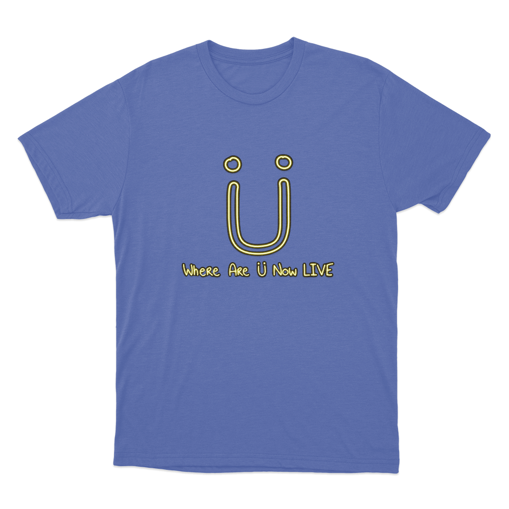 Where Are U Now Live Unisex T Shirt Blue Where Are U Now Live Unisex T Shirt Blue