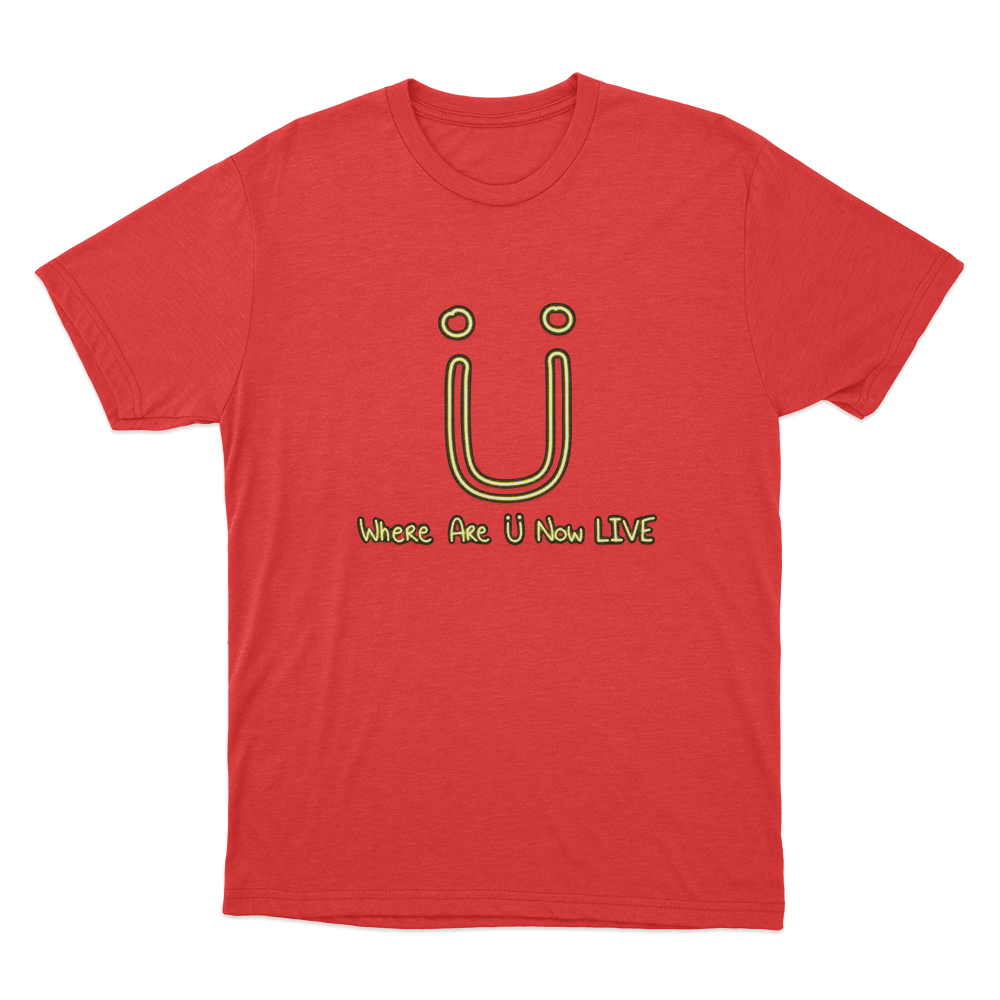 Where Are U Now Live Unisex T Shirt Red Where Are U Now Live Unisex T Shirt Red