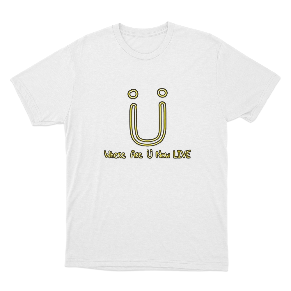 Where Are U Now Live Unisex T Shirt White Where Are U Now Live Unisex T Shirt White