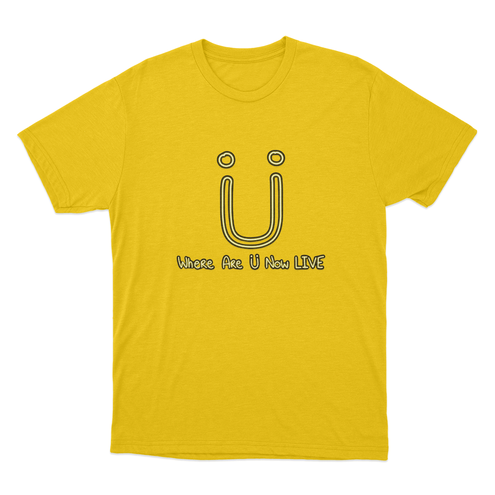 Where Are U Now Live Unisex T Shirt Yellow Where Are U Now Live Unisex T Shirt Yellow